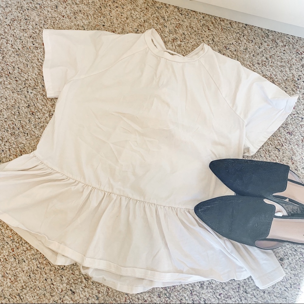 Peplum White Top